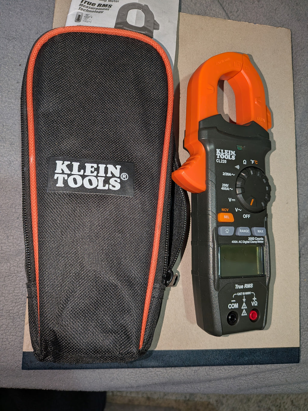 Klein Multimeter Clamp on RMS-case-combo kit avaible