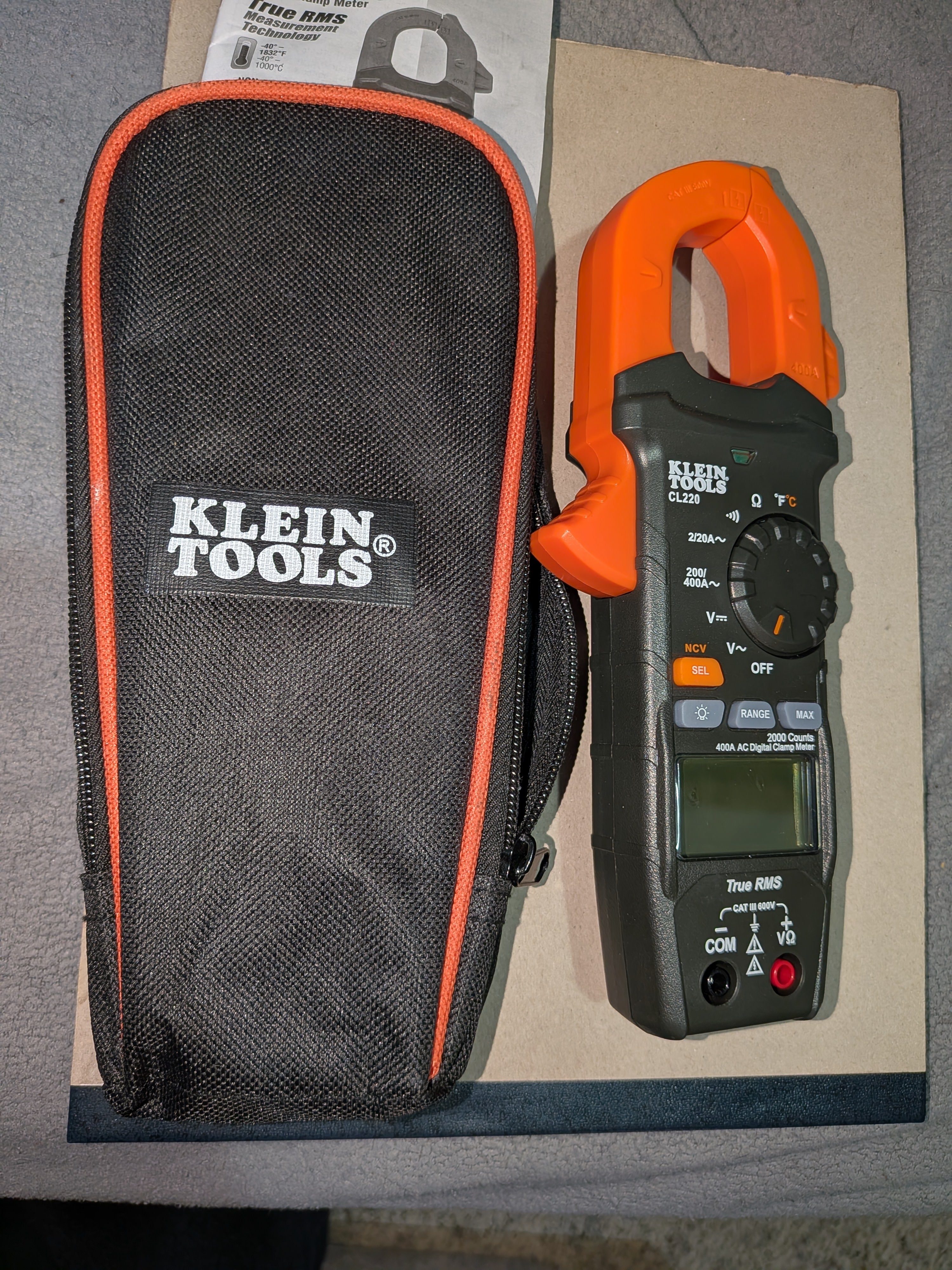 Klein Multimeter Clamp on RMS-case-combo kit avaible